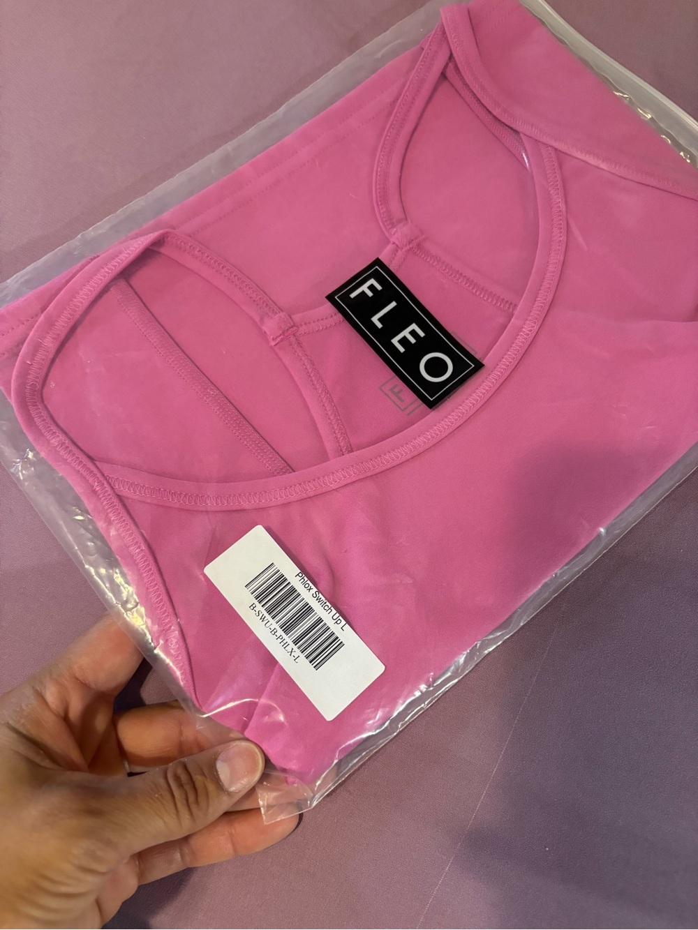 Fleo Pink Scoop Neck Athletic Tank Top